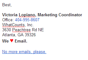 Personalized Emails: A Tactic That Will Earn You a Positive Response from Subscribers image Opt out Signature Example