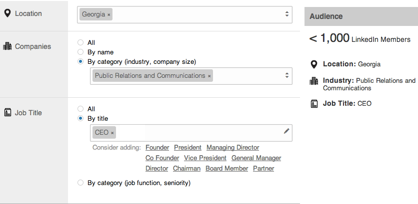 linkedin advertising