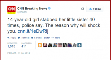 Twitter cnnbrk 14 year old girl stabbed her ... 380x206 She Wrote an Article About These SEO Tips and You Won't Believe What Matt Cutts Did Next. Especially After He Saw Tip #5