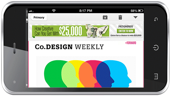 Co-Design Weekly Mobile Email Example Co-Design Weekly Mobile Email Example