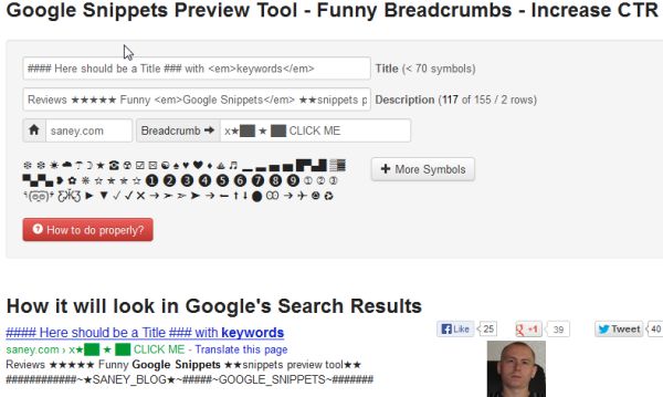 Google Snippets Preview Tool Google Snippets Preview Tool