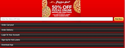 Pizza Hut Mobile Content