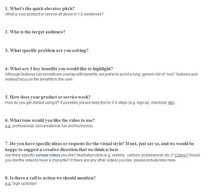 creative brief