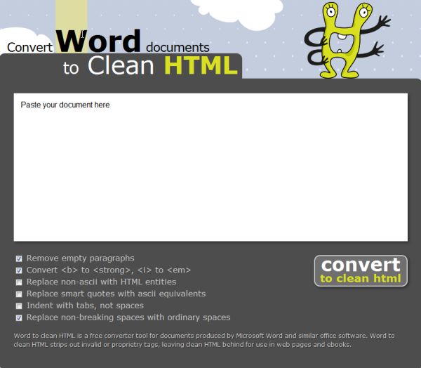 Convert Word Documents to Clean HTML Convert Word Documents to Clean HTML
