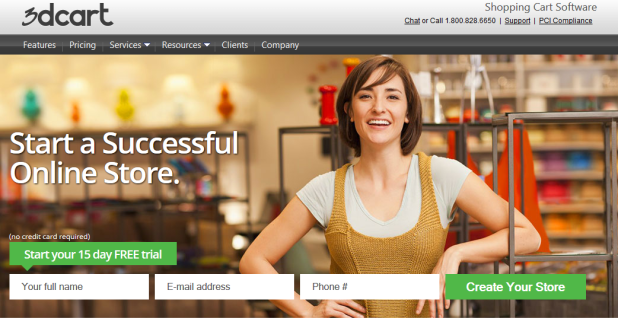 Landing page design example 2