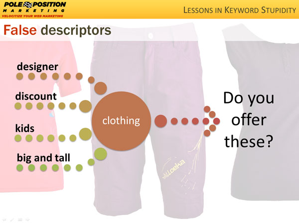 False Descriptors 7 Lessons in Keyword Stupidity: How Not to Mess Up Keyword Research