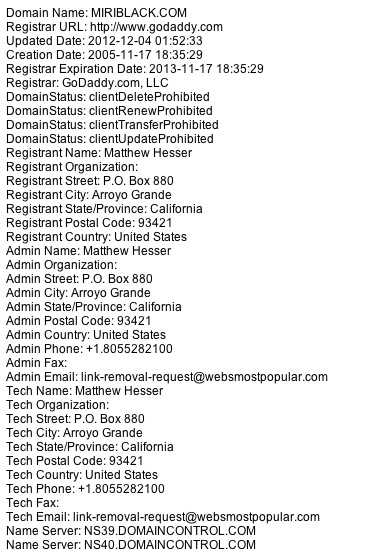 Full Whois Details