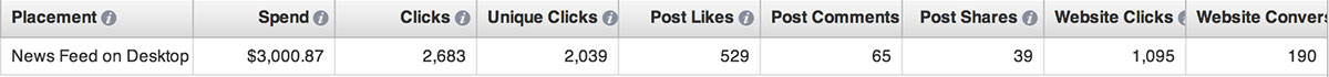 Facebook Ads Report