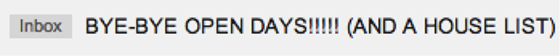 Email open rates: Estate example