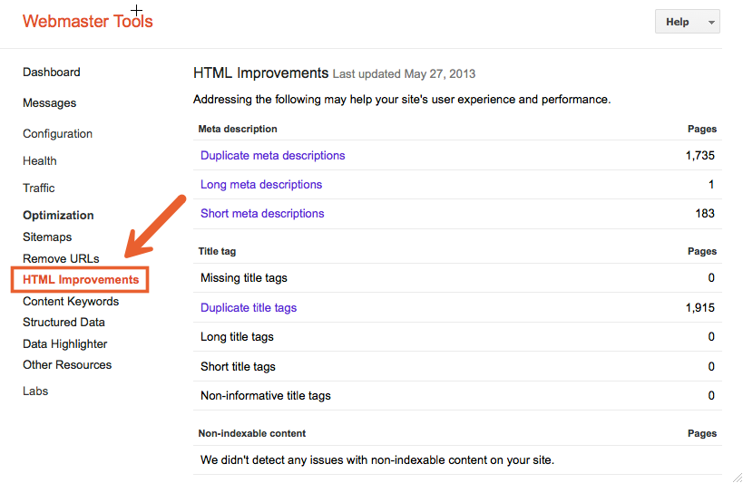Check for Duplicate Content on Google Webmaster Tools Check for Duplicate Content on Google Webmaster Tools