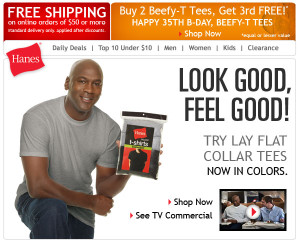 Michael Jordan promotion Hanes