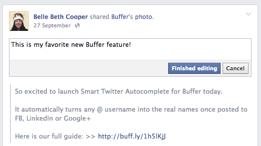 facebook changes - edit post