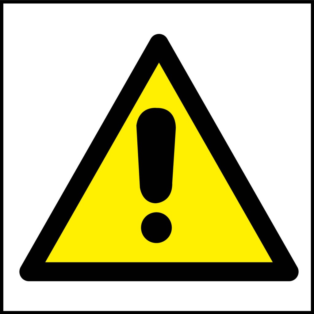 Warning Sign Image representative of an Unnatural Link Warning
