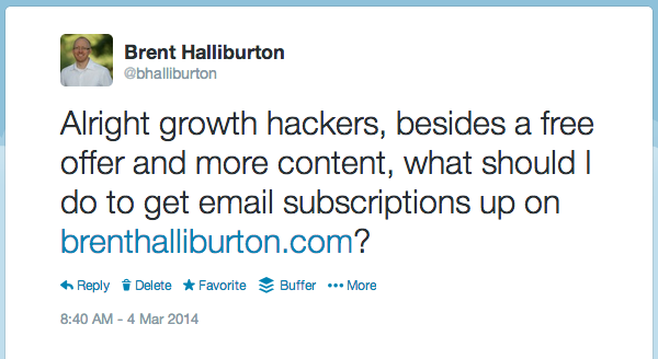 Growth Hacker Tweet