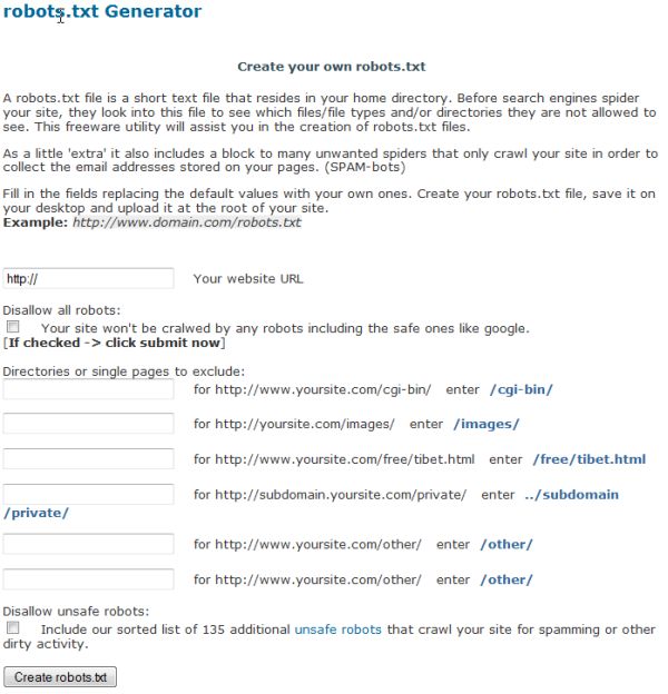 Robots txt Generator Robots txt Generator