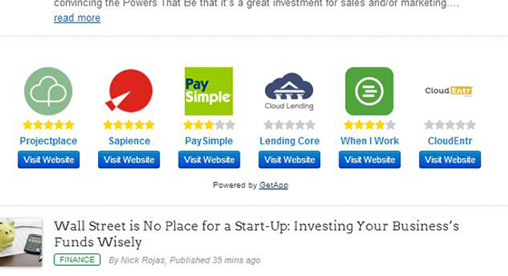 Lead gen examples: Getapp