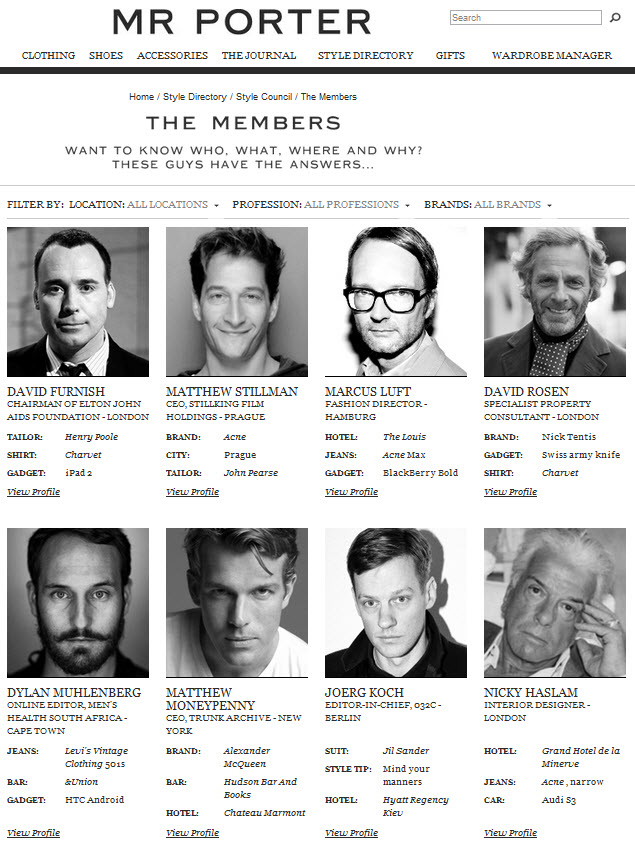 Mr Porter Style Council