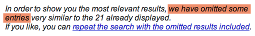 Google Message at the End of Search Results Google Message at the End of Search Results