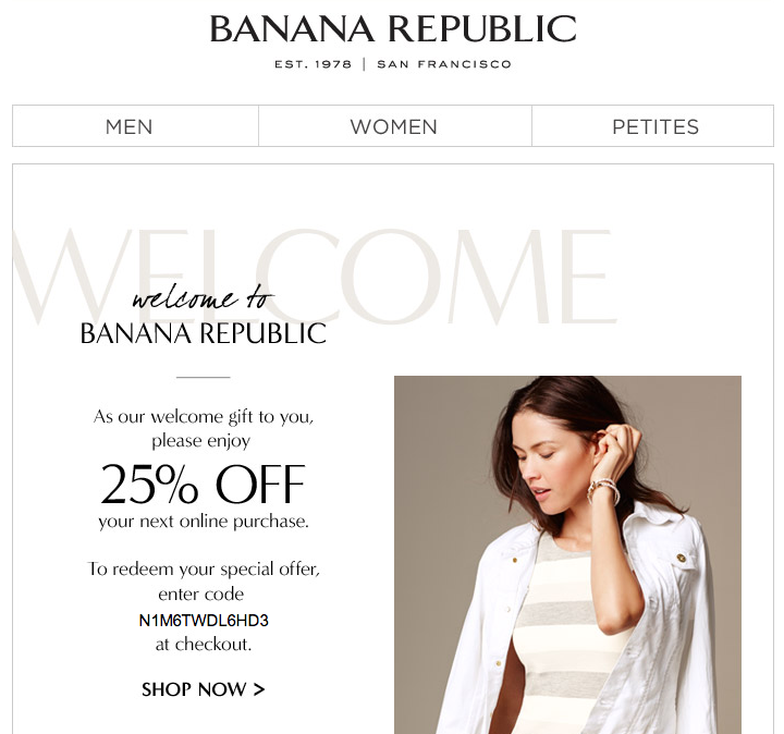 Banana Republic Onboarding Example
