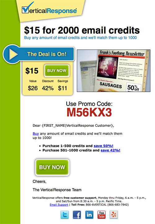 Groupon style email template