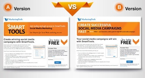 ab testing marketingprofs