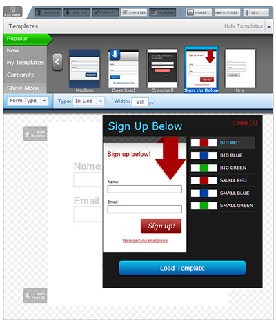 aweber optin form templates