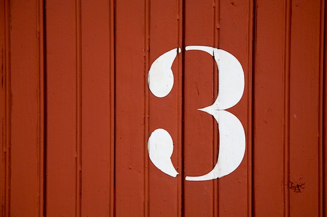 Image of Number Three on Train Car