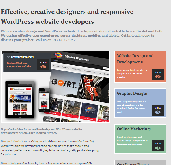 Landing page design example 8