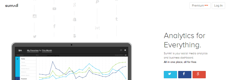 12 Free Social Media Tools 2026 09 25 16 21 45 All in one social media ecommerce analytics SumAll 760x266 12 Free Social Media Tools