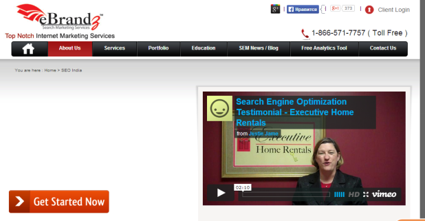 Landing page design example 4