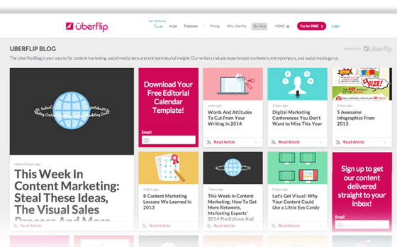 Lead gen examples: Social hubs